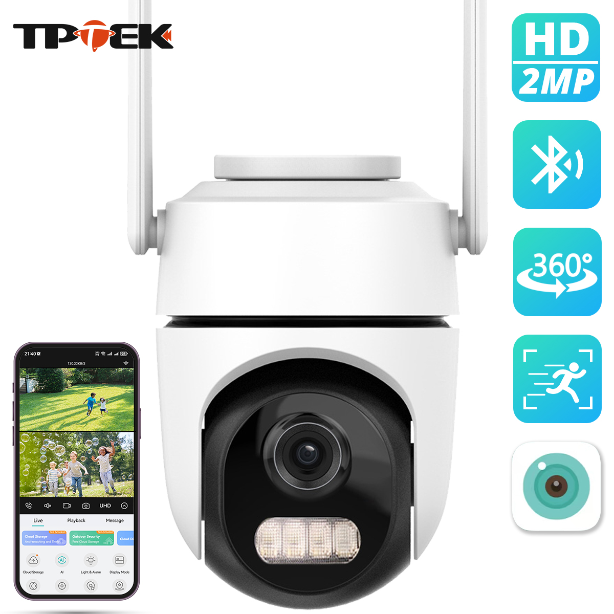 2MP 1080P WiFi PTZ セキュリティカメラ デ - Btt Skr Mini のレビューと価格