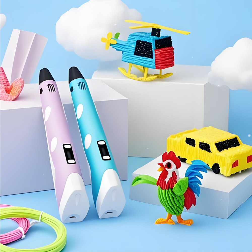 子供用3Dペン、3D描画印刷ペン、LCDスクリーン、電源アダ - Pla Filament のレビューと価格