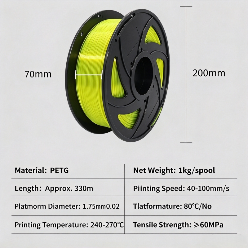 PETG 3Dプリンター用フィラメント 1.75mm 1kg - Petg Filament のレビューと価格