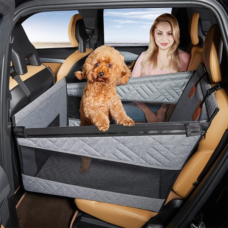 防水犬用カーシートパッドハードボトムネットリアシングルシート - Carriage Bed のレビューと価格