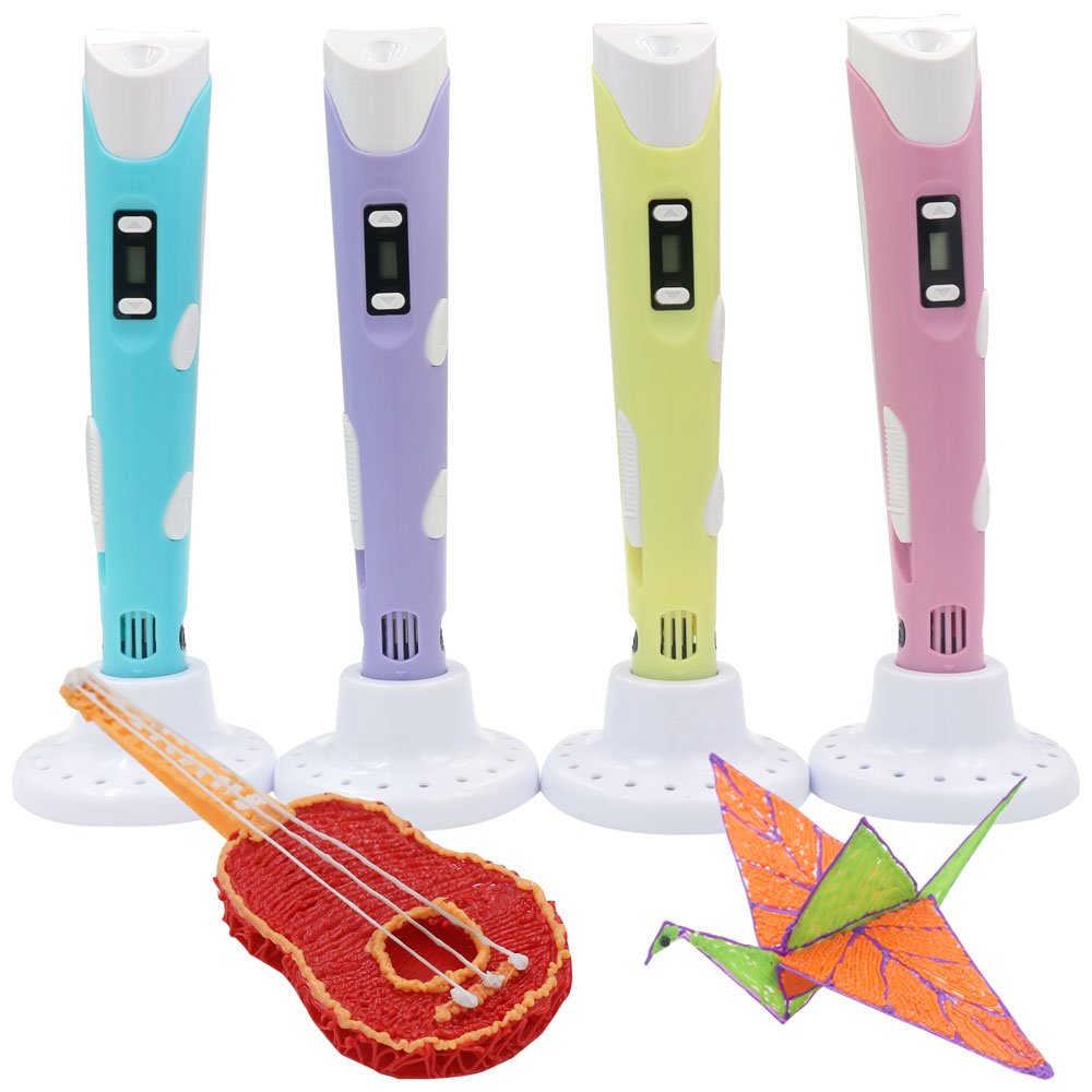新しい子供向け3Dペン。LCDディスプレイ、電源アダプター、 - Pla Filament のレビューと価格