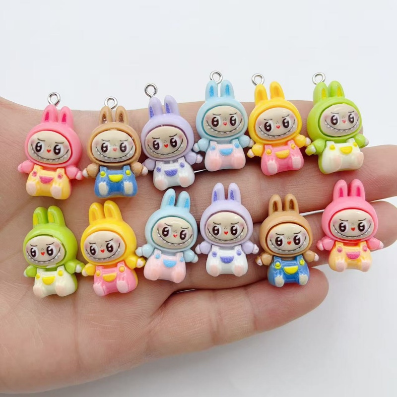 10 個かわいいウサギイチゴハウス樹脂チャーム素敵な漫画の動 - Resin のレビューと価格